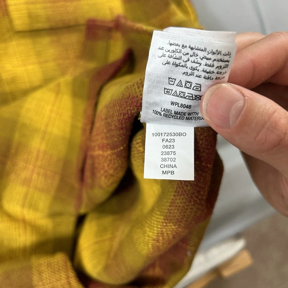 Epic Threads Shacket Boys XL Plaid Hoodie Button Flannel Shirt Jacket Yellow Red